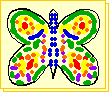 A decorated butterfly