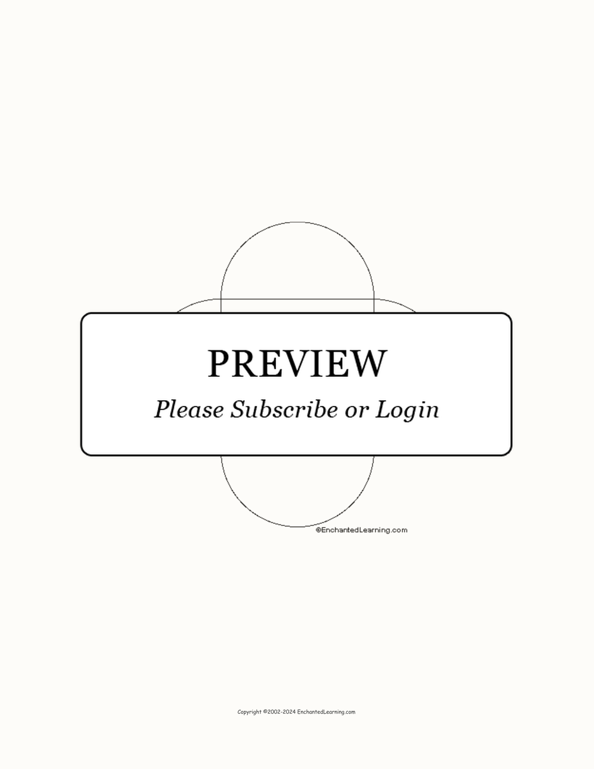 Curved Envelope Template (Small) interactive printout page 1