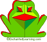The nearly finished pop-up frog card.