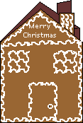 This is a picture of the finished gingerbread house card.