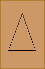 This shows a triangle (the start of a tree) on a card.