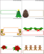 Christmas placecard template