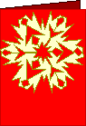 This is a picture of the finished snowflake card.