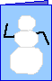 This is a picture of the unfinished snowman card.
