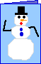 This is a picture of the finished snowman card.
