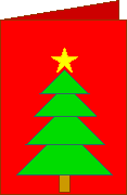 This image is of an unfinished Christmas card.