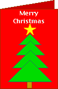 This image is of a finished Christmas card.