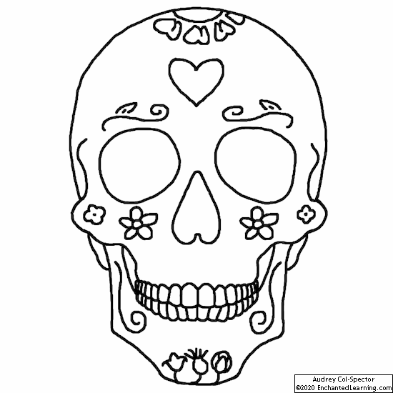 sugar skulls coloring pages