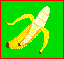 A finished, secretly sliced banana.