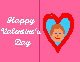 The finished Valentine's Day card.