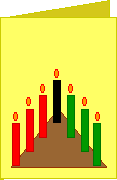 Nearly finished Kwanzaa card.