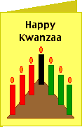 Finished Kwanzaa card.