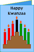 Finished Kwanzaa card.