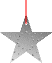 This is a picture of a finished aluminum star ornament.