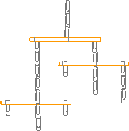 Connect up the straws with paper clips.