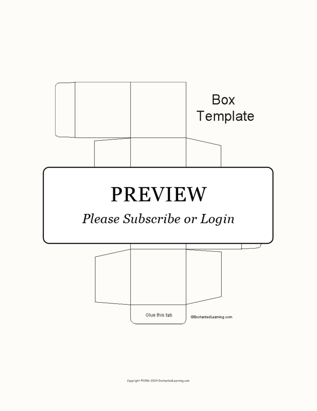 Box Template Printout interactive printout page 1