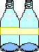 Two bottles for a bigger vase.
