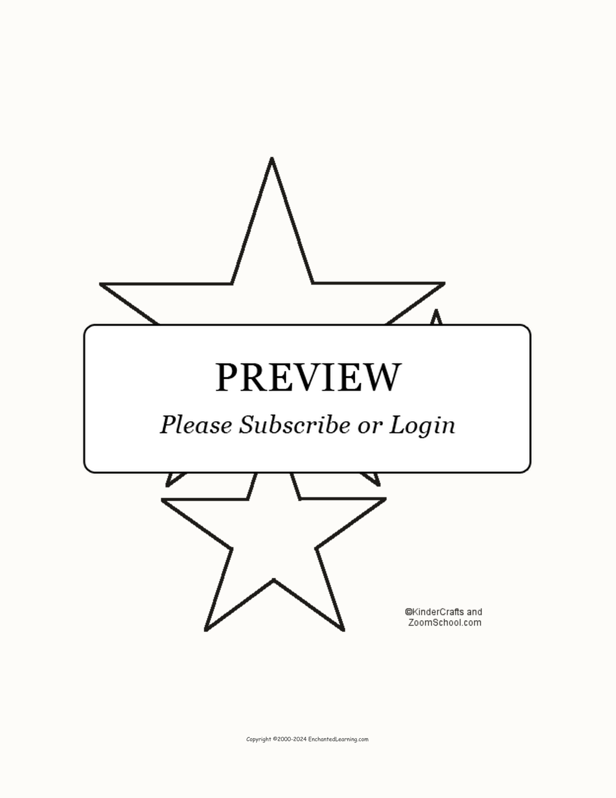 Lincoln Penny Pendant Star Template interactive printout page 1