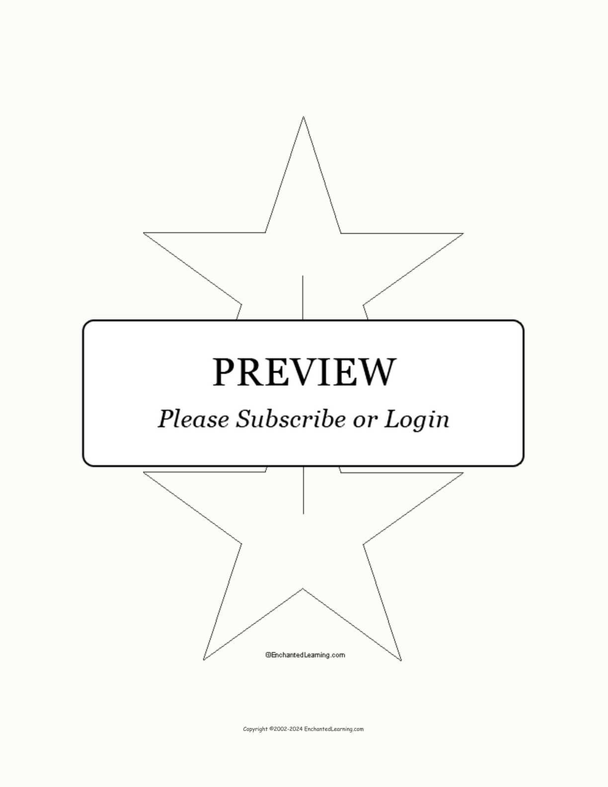 Stand-Alone 3D Star Template Printout interactive printout page 1