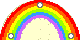 Draw in a rainbow.