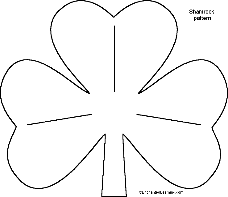 Big Shamrock Template EnchantedLearning