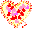 An unfinished Valentine heart craft.