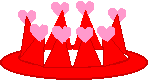 A finished Valentine crown.