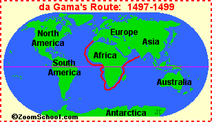 Map of da Gama's Route