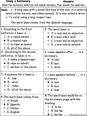 Search result: 'Lasso Definition - Multiple choice comprehension quiz'