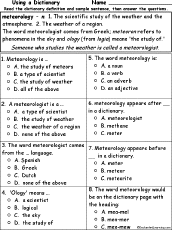 Search result: 'Meteorology Definition - Multiple choice comprehension quiz'