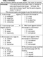 Search result: 'Microscope Definition - Multiple choice comprehension quiz'