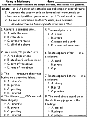 Search result: 'Pirate Definition - Multiple Choice Comprehension Quiz'