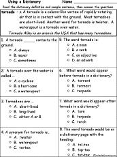 Search result: 'Tornado Definition - Multiple choice comprehension quiz'