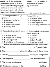 Search result: 'Capital/Capitol Definitions - Comprehension quiz'