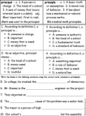 Search result: 'Principal/Principle Definitions - Comprehension quiz'