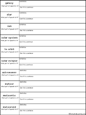 write definitions