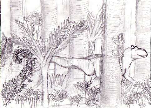 Allosaurus forest