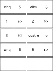 Search result: 'French Number Dominoes 0 to 6, A Printable Game: Cards #3'