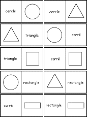 Les formes simples FRENCH basic geometric shapes printable 