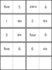Search result: 'Numbers Dominoes 0 to 6, A Printable Game: Cards #3'