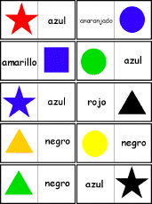 Download Spanish Color Dominoes, A Printable Game - EnchantedLearning.com