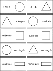 Spanish Shape Dominoes, A Printable Game - EnchantedLearning.com