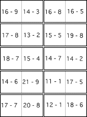 Search result: 'Subtraction Dominoes #2, A Printable Game: Cards #2'