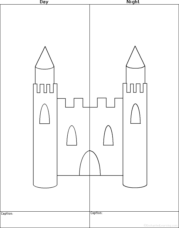 Search result: 'Draw a Castle, Day and Night - Printable Worksheet'