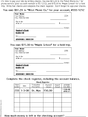 Checks and Checkbooks: Learn How to Write Checks and Balance A Checkbook -  EnchantedLearning.com