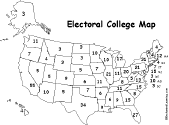 Electoral College Map Coloring Activity 2020 - Enchanted Learning