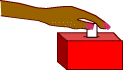 putting a secret vote into a box