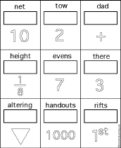 Search result: 'Writing Math Anagrams with Pictures Worksheet'
