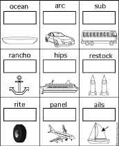 Search result: 'Writing Transportation Anagrams with Pictures Worksheet'