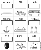 Search result: 'Vehicle Anagrams -- Activities and Worksheets'